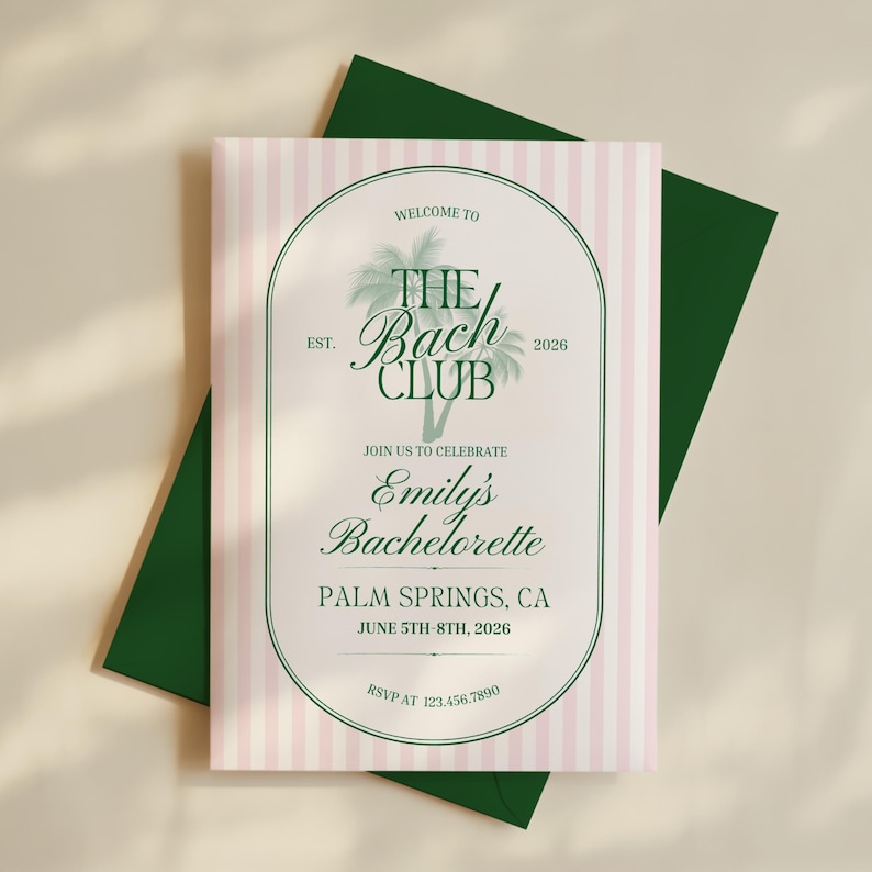 the bach club bachelorette digital invitation template