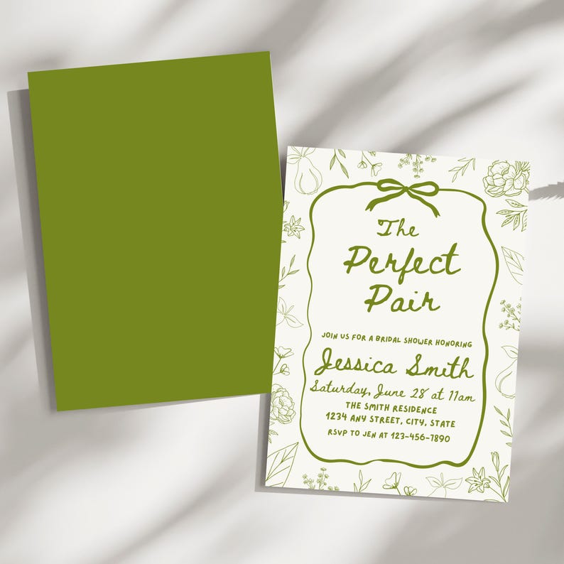 The Perfect Pair Bridal Shower Bridal Shower Invitation