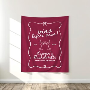 Vino Before Vows Bachelorette Party Invite, Wine Tasting Bachelorette Invitation and Weekend Itinerary, Editable Canva Template image 8