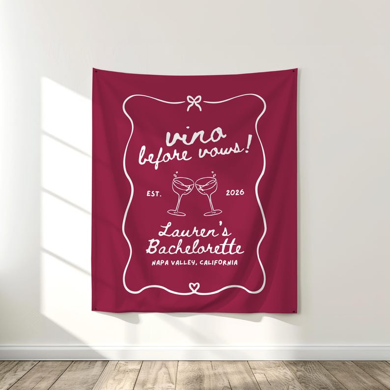 Vino Before Vows Bachelorette Party Invite, Wine Tasting Bachelorette Invitation and Weekend Itinerary, Editable Canva Template image 8