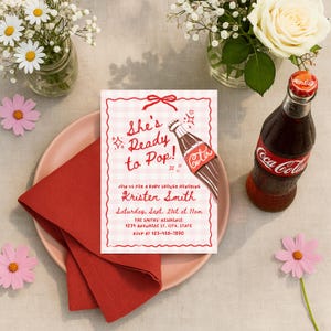 She's Ready to Pop Baby Shower Invitation