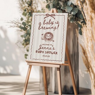 Sfondo Decorativo Per Baby Shower A Tema Caffè, 2,1x1,5 M, Con Scritta 'A Sweet Baby Is Brewing', Vinile Resistente Per Feste E Foto