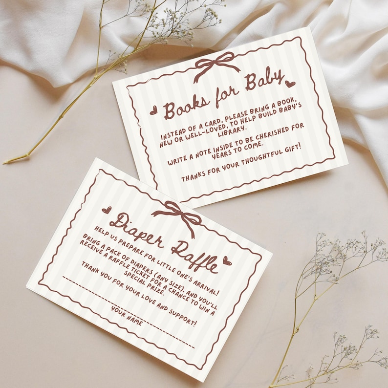 coffee themed a baby is brewing diaper raffle and books for baby printable card set