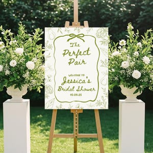 The Perfect Pair Bridal Shower Welcome Sign