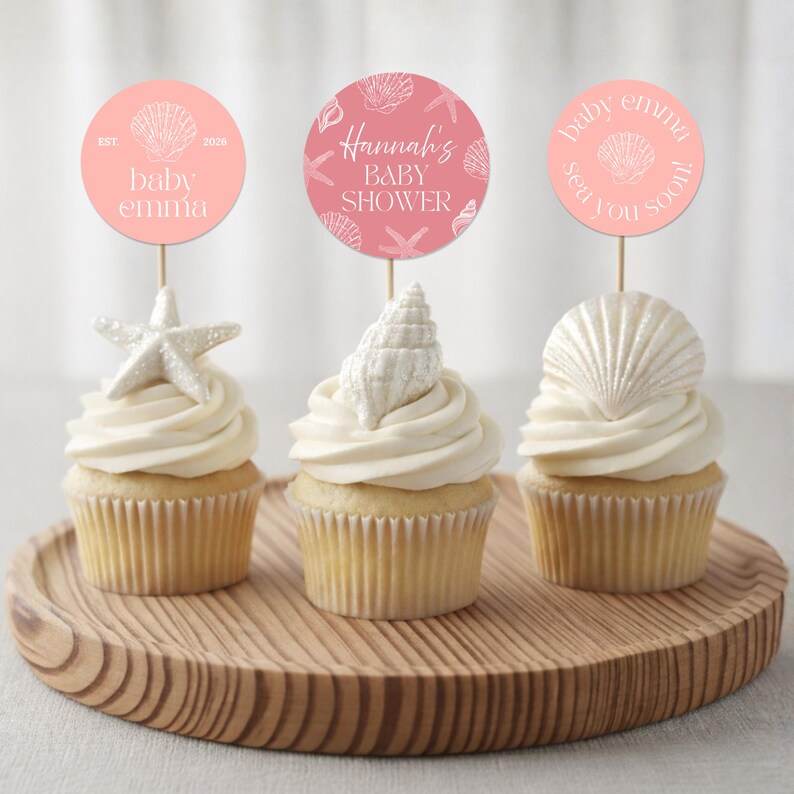 Sea You Soon Baby Shower Invite, Pink Seashell Coastal Theme, Beach Baby Girl Shower, Editable Canva Template, Digital Download image 11