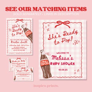 She's Ready to Pop Theme Girl Baby Shower Bundle
