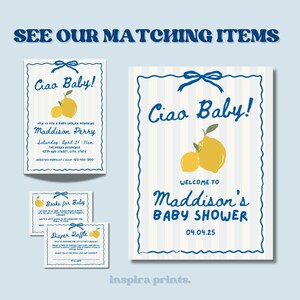 ciao baby shower template set