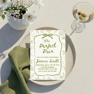 The Perfect Pair Bridal Shower Invite