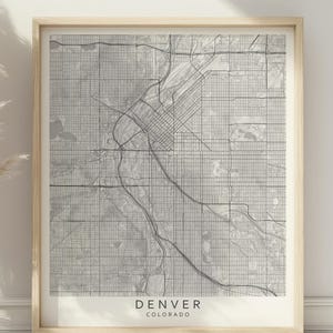 Denver Map Art Print | Minimalist | Customizable