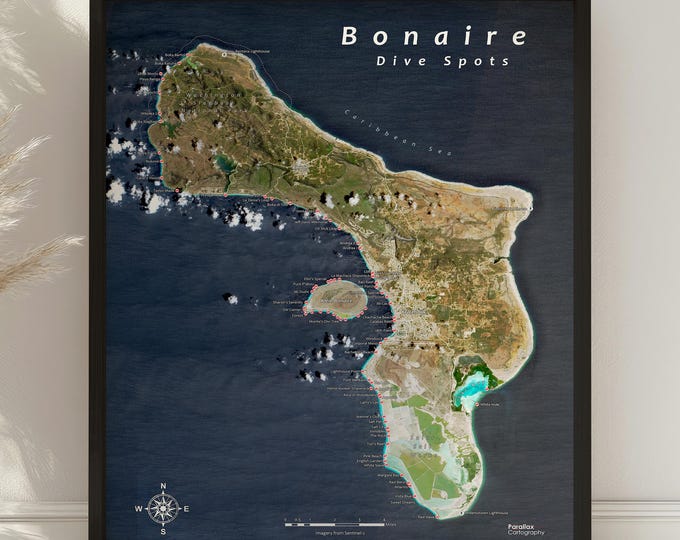 Dive Map - World Map Poster for Divers - Awesome Map Scuba Diving Gift ...