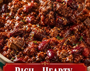 Classic Beef Chili Recipe Card – Hearty Comfort Food PDF