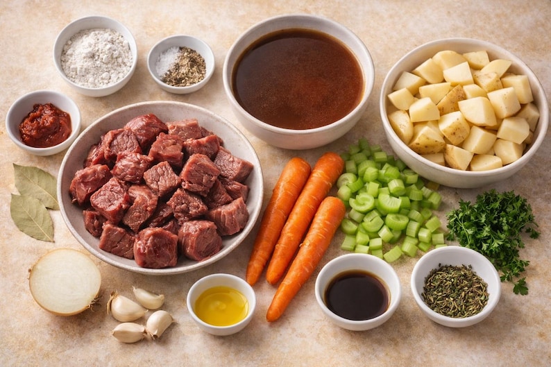 Stew Card Classic Beef Stew Recipe Card - Etsy