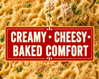 Cheesy Tuna Casserole Recipe Card