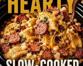 Crockpot Pierogi Casserole Recipe Card PDF | Kielbasa Comfort Food