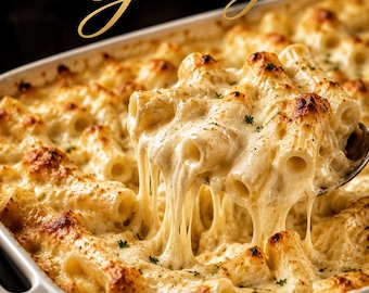 Creamy Baked Ziti Alfredo-Style