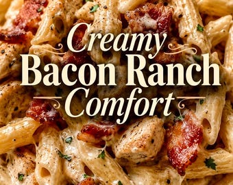 Chicken Bacon Ranch Pasta Recipe PDF | Creamy Cheesy Comfort Food