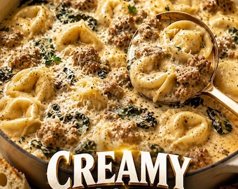Creamy Parmesan Italian Sausage Soup Recipe Card Printable PDF