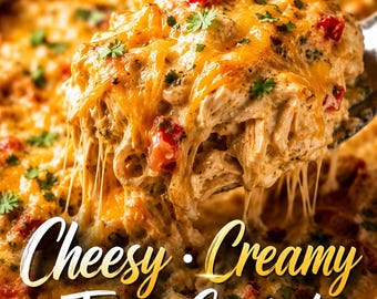 King Ranch Chicken Casserole Recipe Card Printable PDF