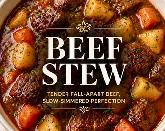 Classic Beef Stew Recipe Card