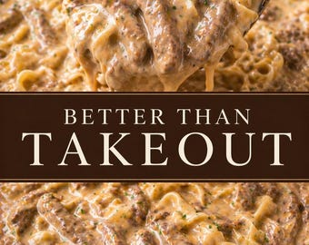 Classic Beef Stroganoff Recipe Card | Printable 4x6 Digital Download | Cozy Comfort Food