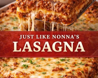 Classic Lasagna Recipe Card – Easy Comfort Food PDF