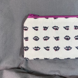 Vampire Teeth Zipper Pouch