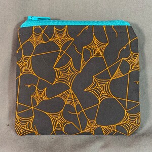 Orange Spiderwebs Coin Purse