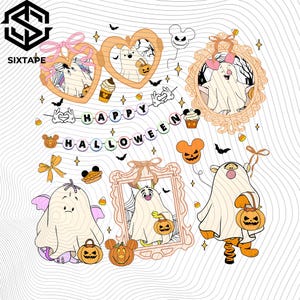 Funny Honey Bear Ghost Halloween Png, Cartoon Halloween Png, Spooky Season Png, Vacay Mode 2025 Png, Kids Halloween Png, Fall Vibes Png