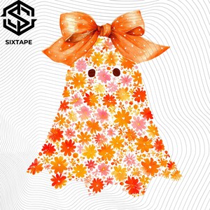 Chinoiserie Ghost Halloween PNG, Floral Boo Ghost Shirt Png, Cute Boo Halloween Png, Girly Halloween Png, Spooky Png, Toile De Jouy png