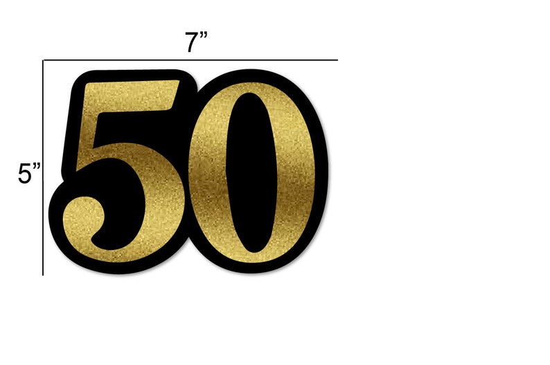 Papergala Number 50 Cut Outs Set of 20 for Adult Birthday and | Etsy