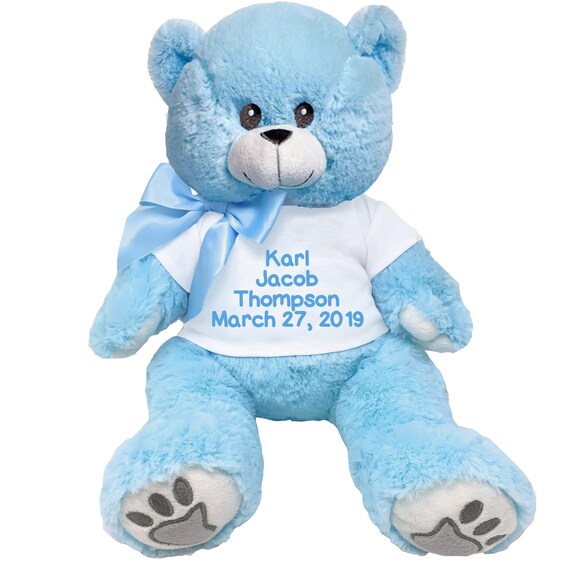 large blue teddy bear