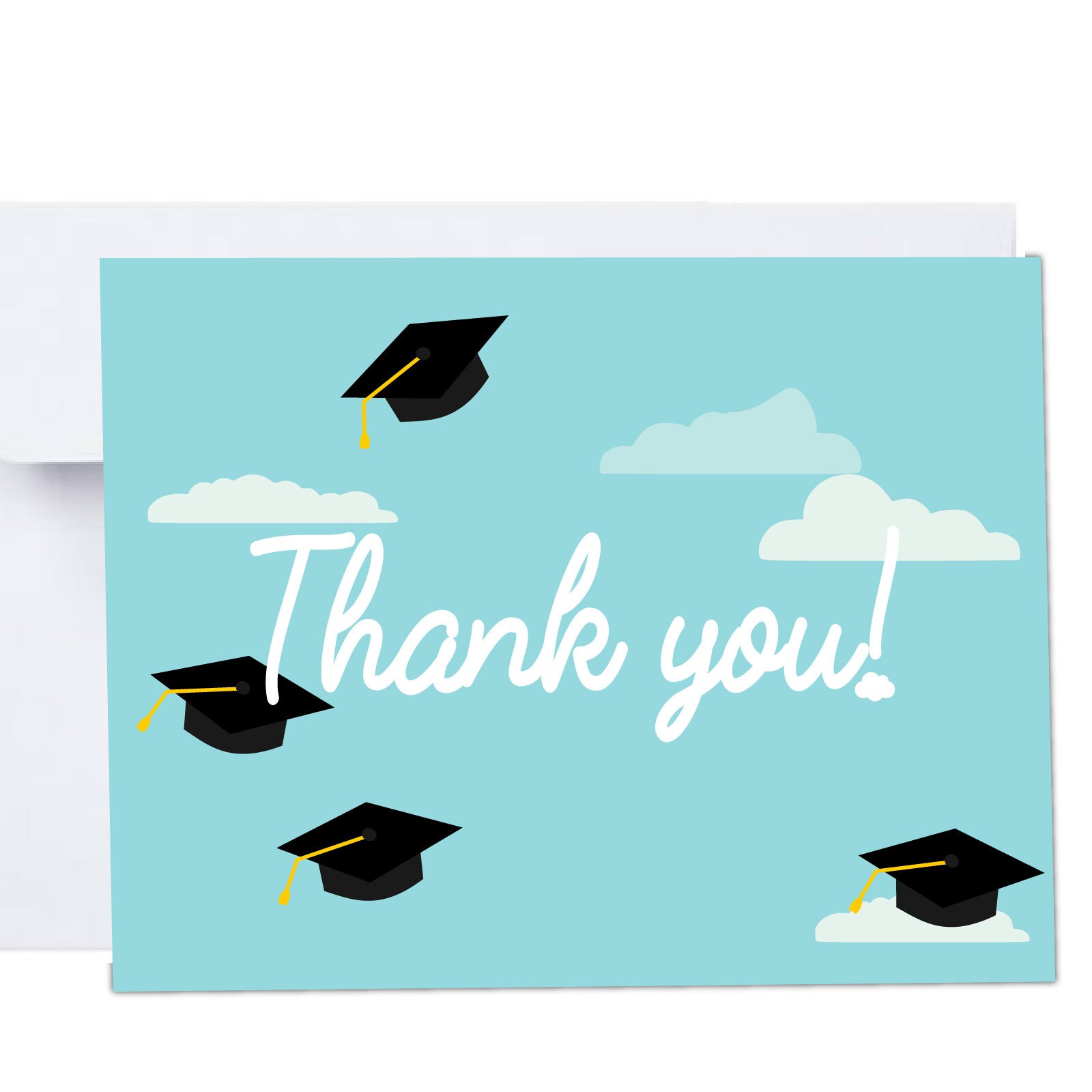 Hats off Graduate Thank You Cards With 
