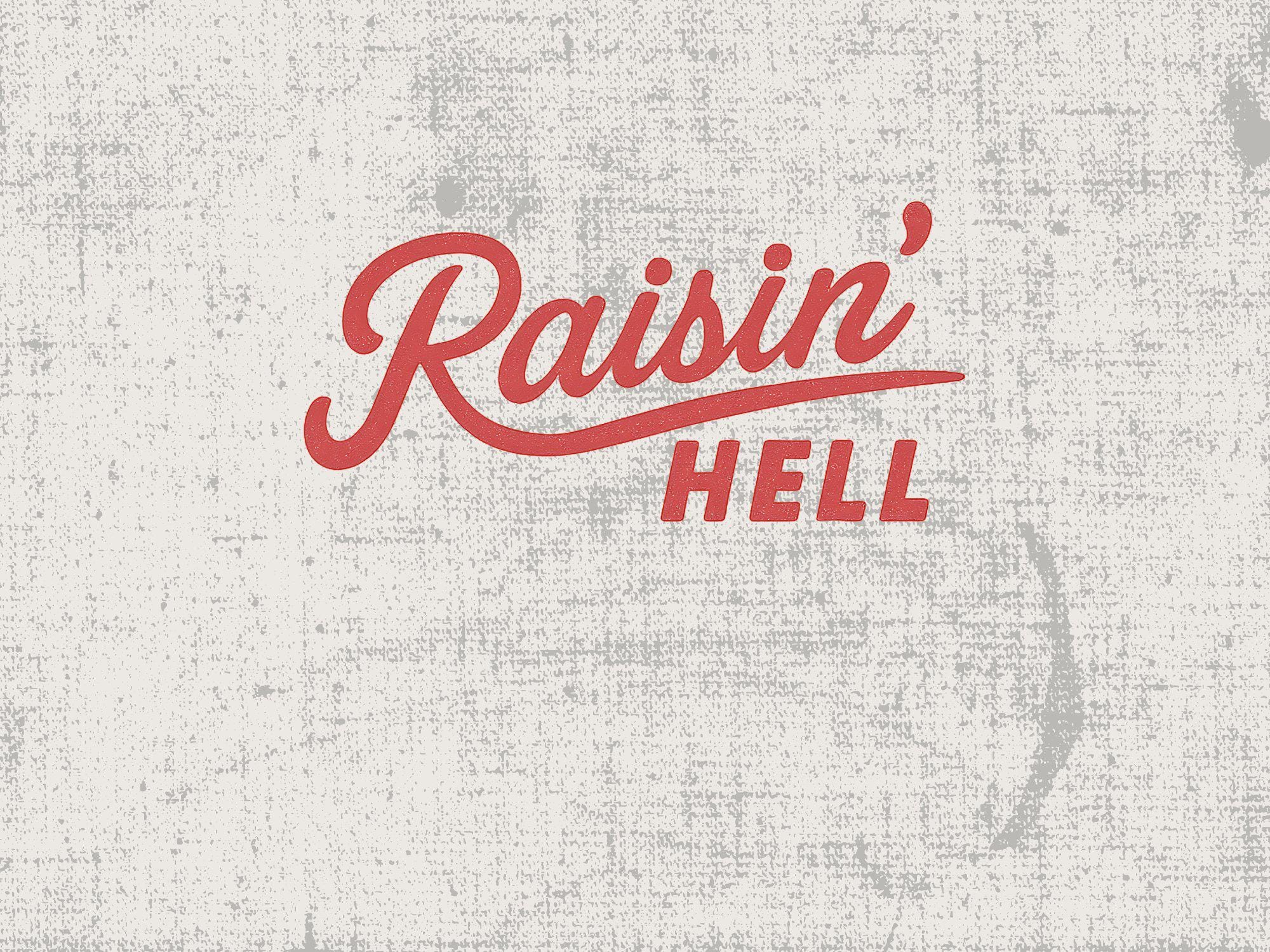 Vintage Western "Raisin Hell" PNG - Retro Wall Art (Digital Download)