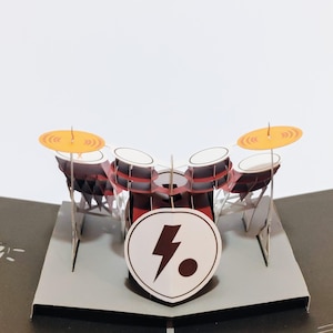 Carte pop-up 3D anniversaire batterie