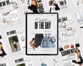 LTK Instagram editable Canva template, social media aesthetic templates, influencers templates, Fashion Interior Blogger LTK templates