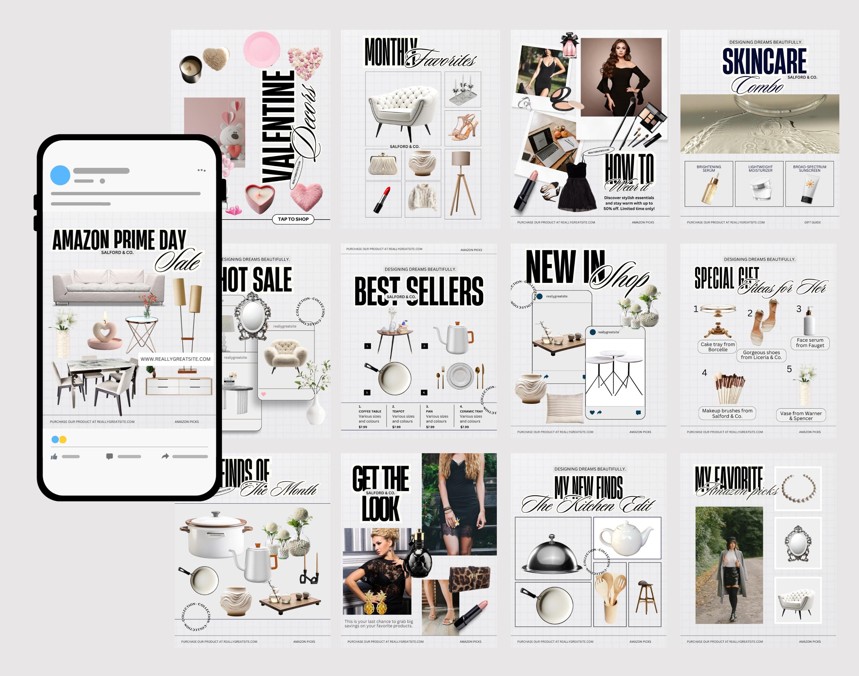 LTK Instagram Editable Canva Template, Social Media Aesthetic Templates ...