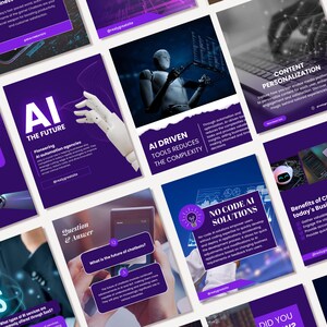 AI Artificial Intelligence Templates| Technology Chatbot Templates | Image Generator and Content Creator Templates | AI Social Media Posts