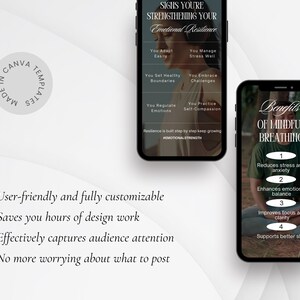 Mental health, Anxiety relief, Stress management, Trauma healing, Wellness coaches phycological therapists Social Media Canva reel templates