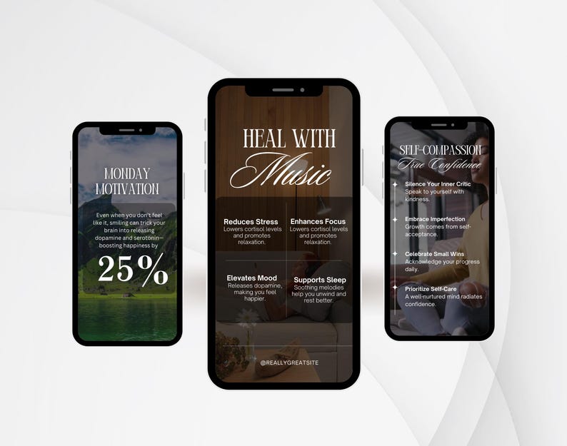 Mental health, Anxiety relief, Stress management, Trauma healing, Wellness coaches phycological therapists Social Media Canva reel templates