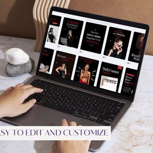 Modern Aesthetic Red Black IG Templates, Luxury Posts, Personal Brand, Content Creators, Social media manager Canva Instagram templates