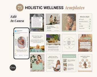 Holistische coach, wellness, Crystal Energy Healing, spirituele coaching, mindfulness, levenscoach esthetische sociale media Canva IG-postsjablonen
