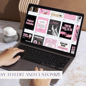 Modern Aesthetic Pink Bold IG Templates, Cool Girl Posts, Personal Brand, Content Creators, Social media manager luxury Instagram templates