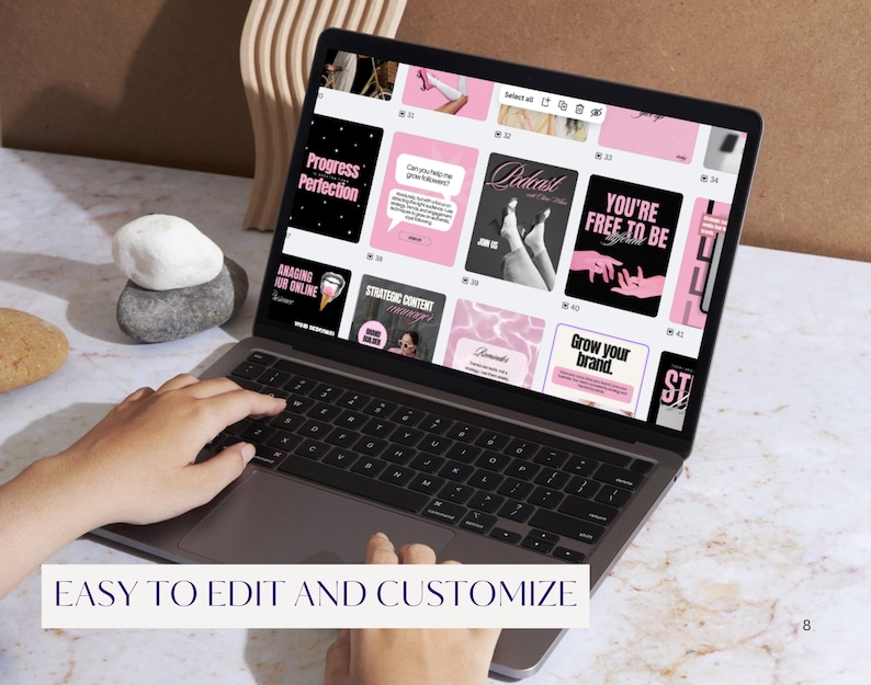 Modern Aesthetic Pink Bold IG Templates, Cool Girl Posts, Personal Brand, Content Creators, Social media manager luxury Instagram templates