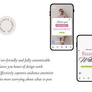 Bold Reel Cover & Story, Ecommerce, Project Manager, Social media manager, Bloggers, Business, Fun Pink Instagram reel cover Canva templates