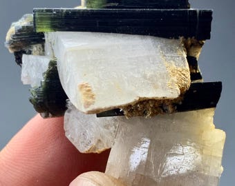 Green Cap Tourmaline with Matrix from Pakistan, 33 Grams