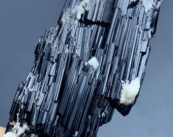 33 Gram Natural Etched Black Tourmaline Crystal/Specimen Combine With Albite From Pakistan