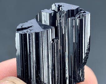 17 Gram Natural Black Tourmaline Crystal Specimen from Pakistan | Schorl Protection Stone | Raw Healing Crystal
