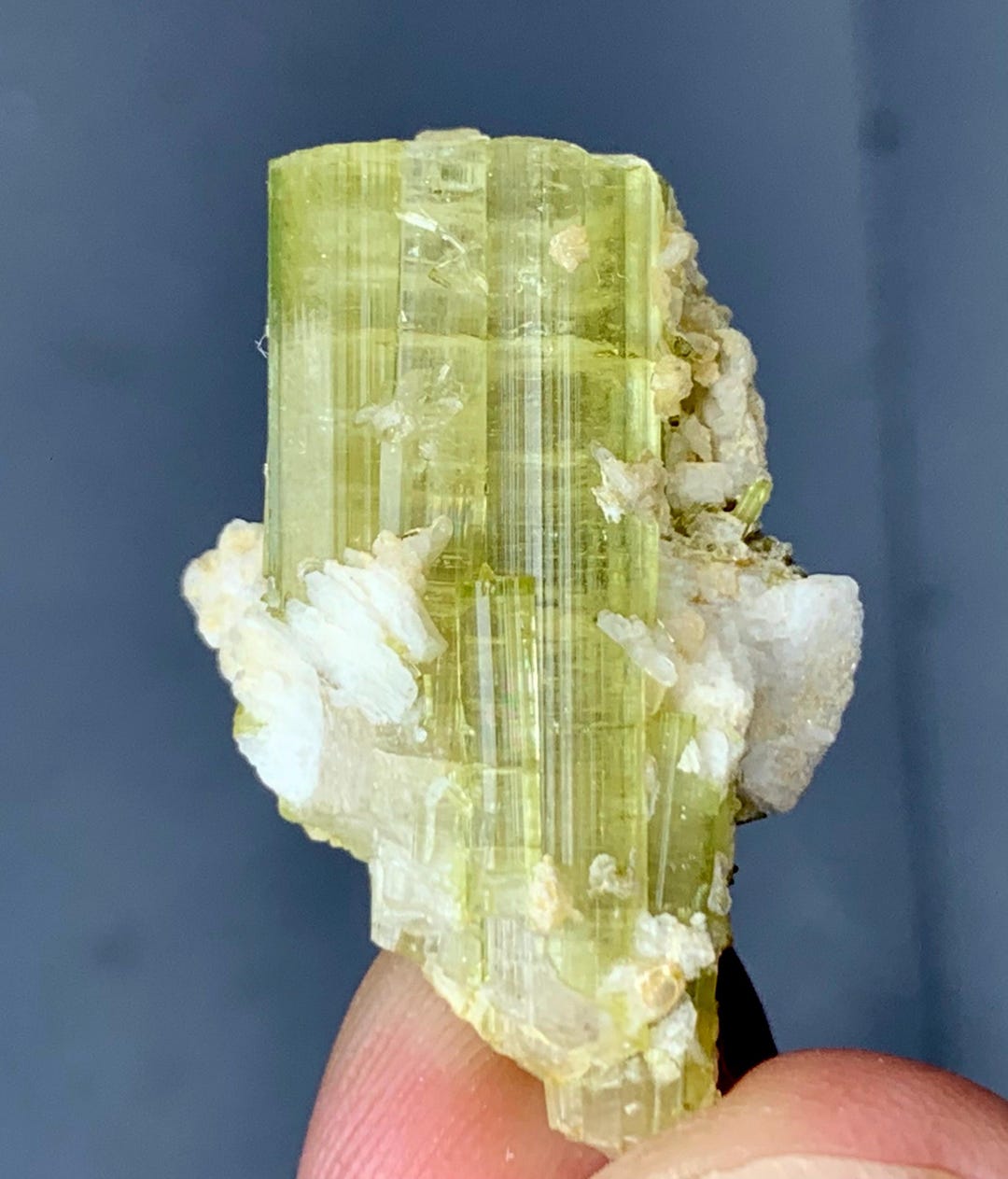 Green Tourmaline Crystal With Albite - Pakistan Mineral Specimen - Etsy