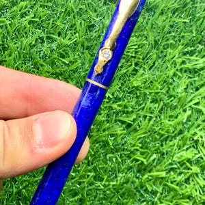17 Gram Beautiful Handmade Lapis Lazuli Pen Combine With Pyrite From Afghanistan