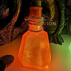 Skyrim Potion Glow Bottles – Health, Stamina & Magicka – Battery Powered Fantasy Decor / Gamer Gift / Cosplay Prop